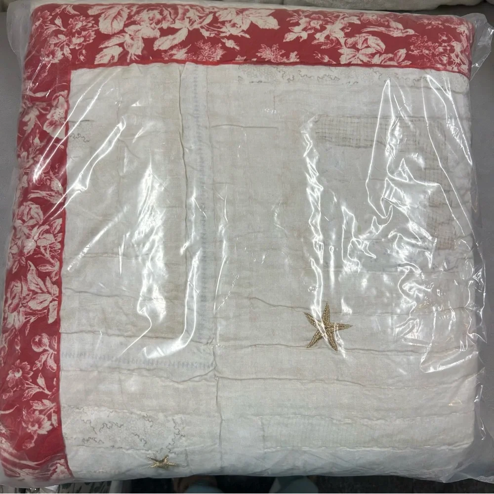 Pottery Barn Deck the Halls Christmas Tree Reversible Quilt Full Queen NWT